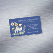 かわいいフローラダルマティアンドッグケアサービス マグネット名刺 (インサイチュ)