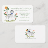 かわいいフローラダルマティアンドッグケアサービス 名刺 (正面/裏面)