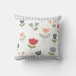 かわいいフローラチューリップファームハウスカントリーパターン クッション