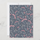 かわいいフローラティーポット |ガールズティーパーティー誕生日 招待状 (裏面)