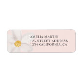 かわいいフローラデイジー金ゴールド水の色ベビーシャワー ラベル (正面)