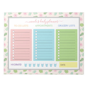 かわいいフローラデイリープランナー ノートパッド