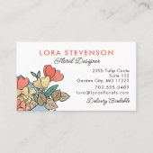 かわいいフローラデザイナーフローリスト 名刺 (正面)