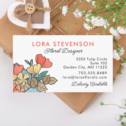 かわいいフローラデザイナーフローリスト 名刺
