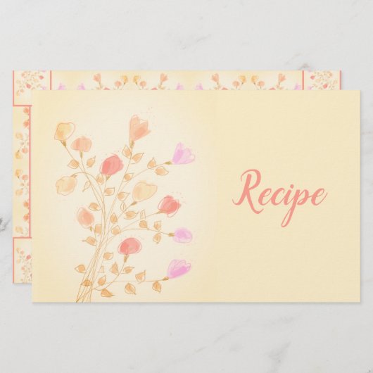 かわいいフローラデザイナーレシピ 便箋 (正面/裏面)