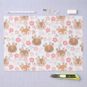 かわいいフローラトナカイ 薄葉紙 (クラフト)