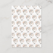 かわいいフローラドルフィン赤ちゃんシャワーブックリクエスト エンクロージャーカード (裏面)