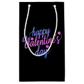 かわいいフローラハッピーバレンタインデー|抱き枕 スモールペーパーバッグ (裏面)