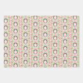 かわいいフローラハリネズミ ラッピングペーパーシート (正面2)