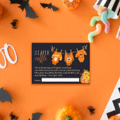 かわいいフローラハロウィーンおむつラッフルベビーシャワー エンクロージャーカード