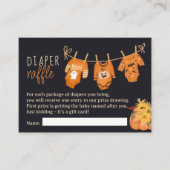 かわいいフローラハロウィーンおむつラッフルベビーシャワー エンクロージャーカード (正面)