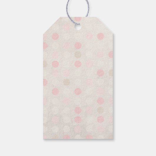 かわいいフローラハートと熱帯花誕生日 ギフトタグ (裏面)