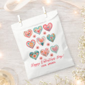 かわいいフローラハートパターン フェイバーバッグ (クリップ留めされた状態)