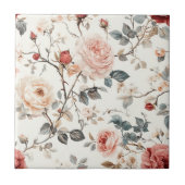 かわいいフローラバラセラミックタイル浴室床用 タイル (正面)