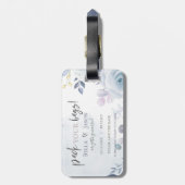 かわいいフローラパックあなたバッグ結婚式の日付を保存 ラゲッジタグ (裏面縦)