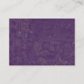 かわいいフローラパープルウェディングレセプション エンクロージャーカード (裏面)
