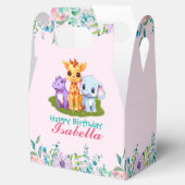 かわいいフローラヒッポサファリジャングルアニマルズ誕生日 フェイバーボックス (オープン)