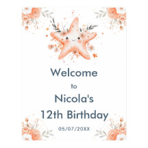 かわいいフローラヒトデ誕生日パーティーへようこそ