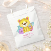 かわいいフローラヒョウ赤ちゃんシャワーありがとう フェイバーバッグ (クリップ留めされた状態)