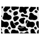 かわいいフローラピンクホーリーカウレザー1st誕生日 ラージペーパーバッグ (裏面)