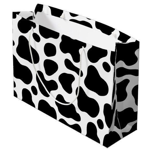 かわいいフローラピンクホーリーカウレザー1st誕生日 ラージペーパーバッグ (裏面アングル)