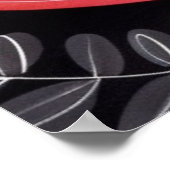 かわいいフローラピンク猫 ポスター (角)