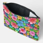 かわいいフローラファンタジー&レインボーウィムシーデュアルデザイン アクセサリーポーチ (見開き)