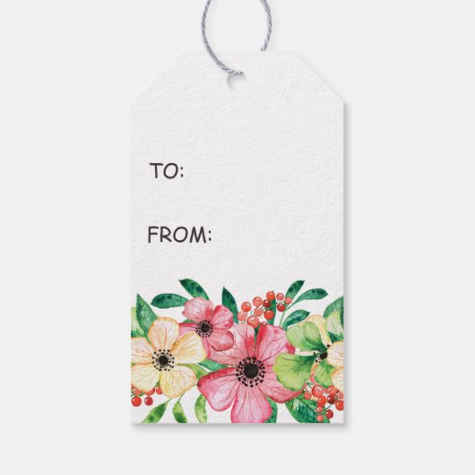 かわいいフローラファームアニマルズハッピーバースデー ギフトタグ (裏面)