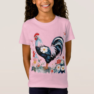 かわいいフローラファームチキン Tシャツ