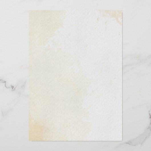 かわいいフローラフォトアーチ結婚式の日付を保存 箔招待状 (裏面)