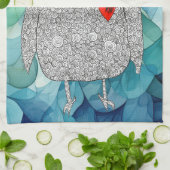 かわいいフローラフクロウキッチンタオル キッチンタオル (折り畳み)