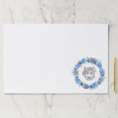 かわいいフローラブルーアジサイ狼のティアウェイ紙パッド ペーパーパッド (インサイチュ)