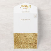 かわいいフローラプリンスエレファントネイビーブルーベビーシャワー オールインワン招待状 (外側)