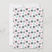 かわいいフローラベビーガールの歯のパーティー 招待状 (裏面)