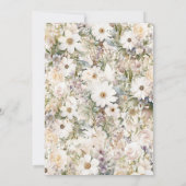 かわいいフローラベビーガールバプティスフォト招待状 招待状 (裏面)