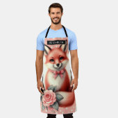 かわいいフローラベビーキツネ エプロン (着用した状態)