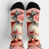 かわいいフローラベビーキツネ ソックス (上部)