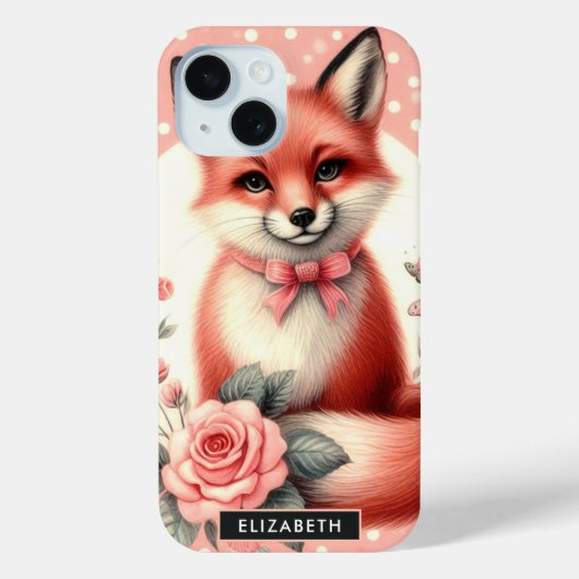 かわいいフローラベビーキツネ Case-Mate iPhoneケース (裏面)