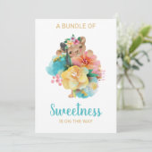 *~*かわいいフローラベビーシャワー招待状 招待状 (スタンド正面)