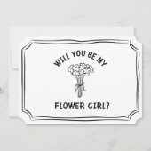かわいいフローラボウブーケフラワーガールプロポーズ カード (正面)
