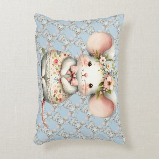 かわいいフローラマウスドレスフラワークラウン アクセントクッション (正面(垂直))