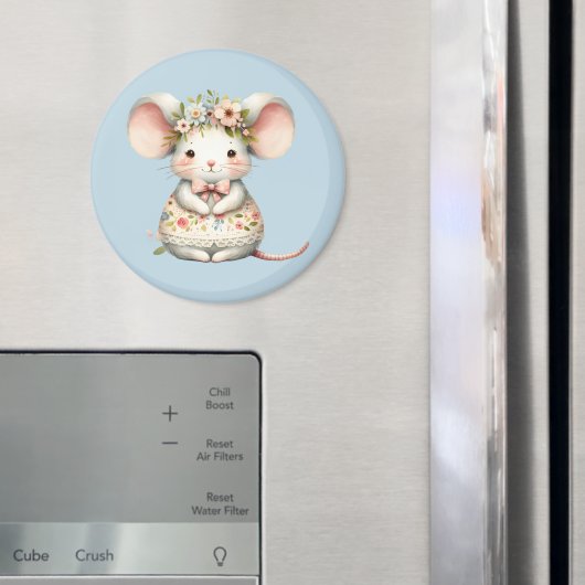 かわいいフローラマウスドレスフラワークラウン マグネット (インサイチュ (冷蔵庫))