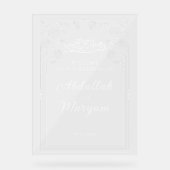 かわいいフローラムスリム結婚イスラム教徒の歓迎 アクリルサイン (正面)