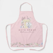 かわいいフローラモダンケーキベーキングデザートエプロン エプロン (正面)