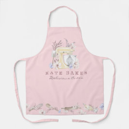 かわいいフローラモダンケーキベーキングデザートエプロン エプロン
