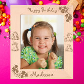 かわいいフローラユニコーン子供の誕生日ギフト木製 レーザー彫刻フレーム