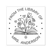 かわいいフローラライブラリフローラあなたの心を育てる先生 セルフインキングスタンプ (デザイン)