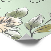 かわいいフローララマアルパカベビーシャワーウェルカム ポスター (角)