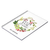 かわいいフローラリースエレガント先生 ノートブック (左側)