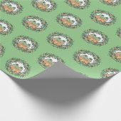 かわいいフローラリースカエルinセーター ラッピングペーパー (角)